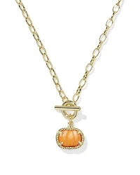 Pumpkin Gold Link and Chain Necklace