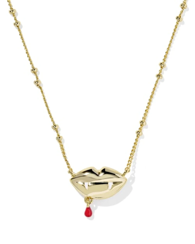 Vampire Gold Short Pendant Necklace