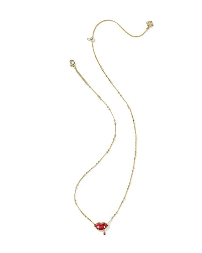 Vampire Gold Short Pendant Necklace