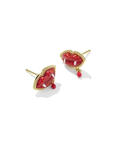 Vampire Gold Stud Earrings