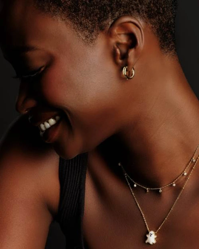 Ghost Gold Short Pendant Necklace