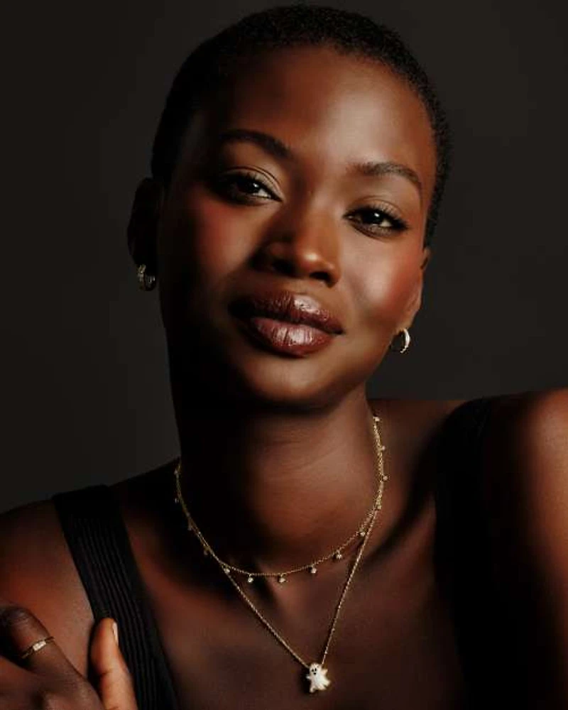 Ghost Gold Short Pendant Necklace