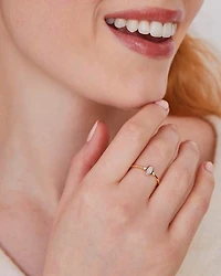 Marisa 14k Yellow Gold Band Ring White Diamond