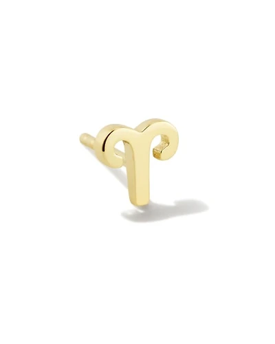 Aries Single Stud Earring 18k Gold Vermeil