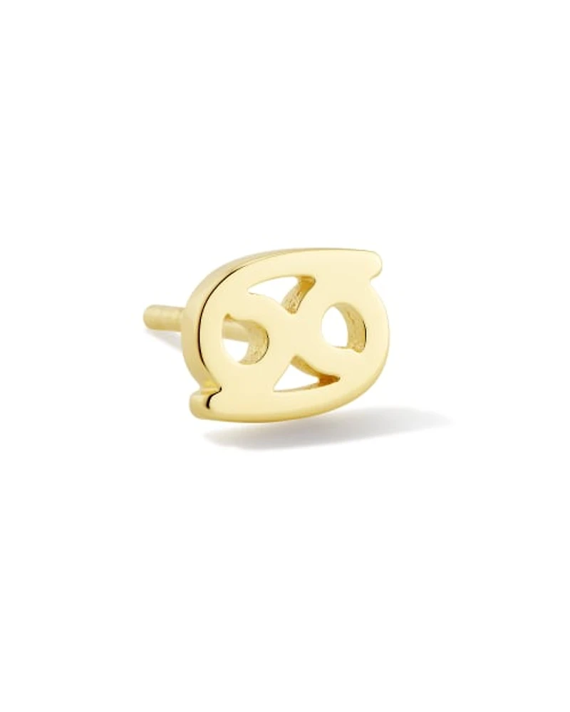 Cancer Single Stud Earring 18k Gold Vermeil