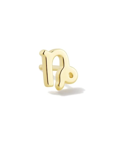 Capricorn Single Stud Earring 18k Gold Vermeil