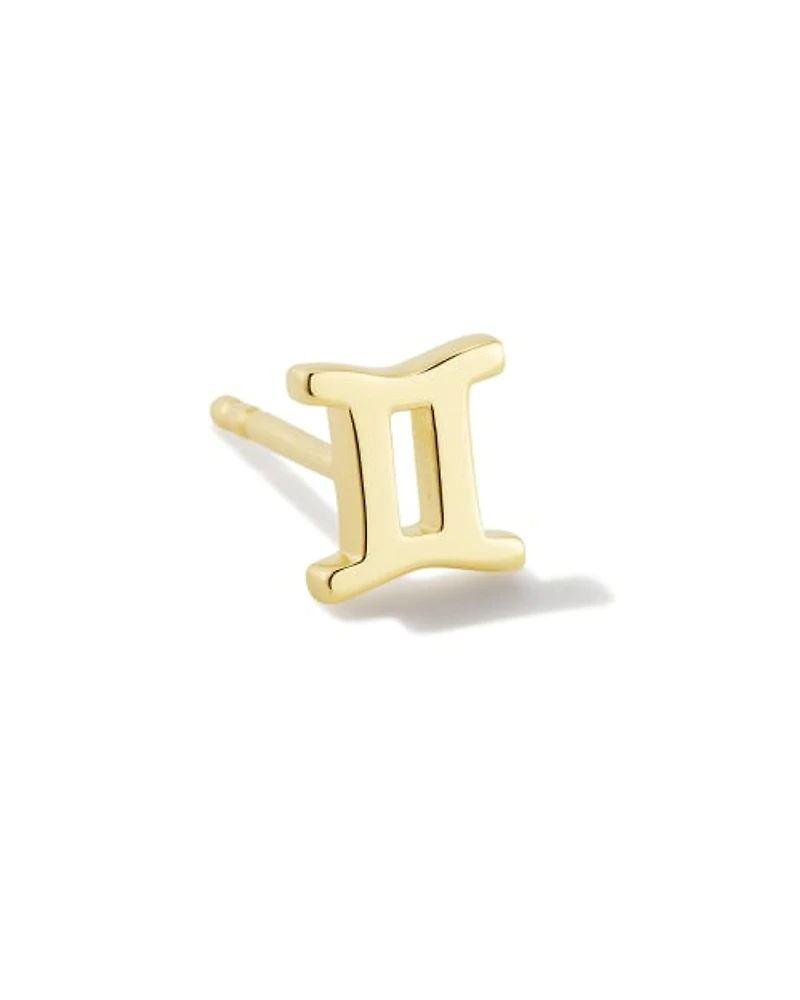 Gemini Single Stud Earring 18k Gold Vermeil