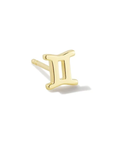 Gemini Single Stud Earring 18k Gold Vermeil