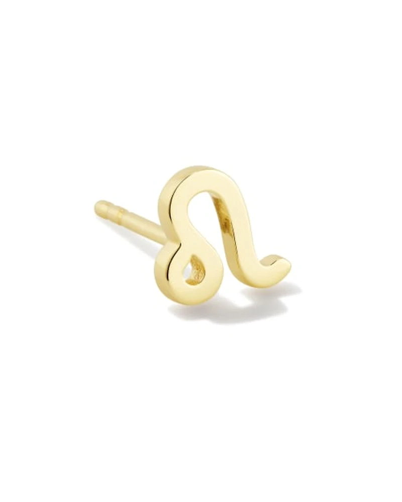 Leo Single Stud Earring 18k Gold Vermeil