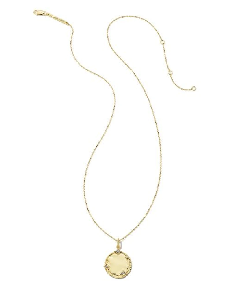 Luna Sterling Silver Charm Necklace White Sapphire