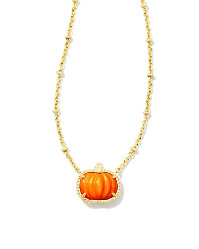 Pumpkin Short Pendant Necklace