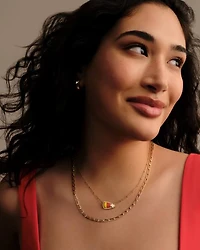 Candy Corn Short Pendant Necklace