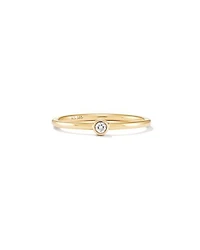 Audrey 14k Yellow Gold Band Ring White Diamond