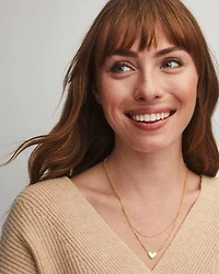 Ari Heart Multi Strand Necklace in Sterling Silver