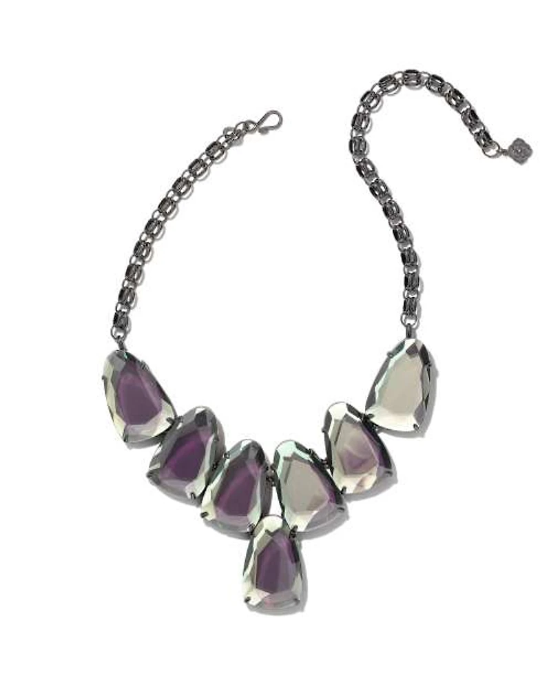 Harlow Statement Necklace in Gunmetal