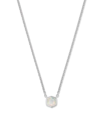 Davie 18k Gold Vermeil Pendant Necklace White Opal