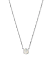 Davie 18k Gold Vermeil Pendant Necklace White Opal
