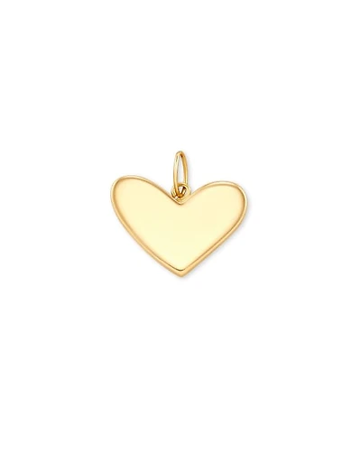 Ari Heart Charm in 14k White Gold