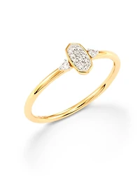 Marisa 14k Yellow Gold Band Ring White Diamond