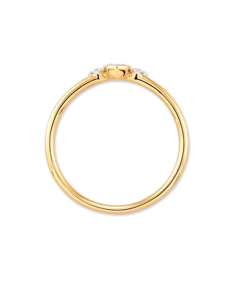 Marisa 14k Yellow Gold Band Ring White Diamond