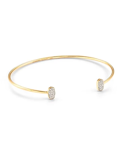Marisa 14k Gold Cuff Bracelet White Diamond