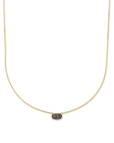 Marisa 14k Yellow Gold Pendant Necklace in Black Diamond