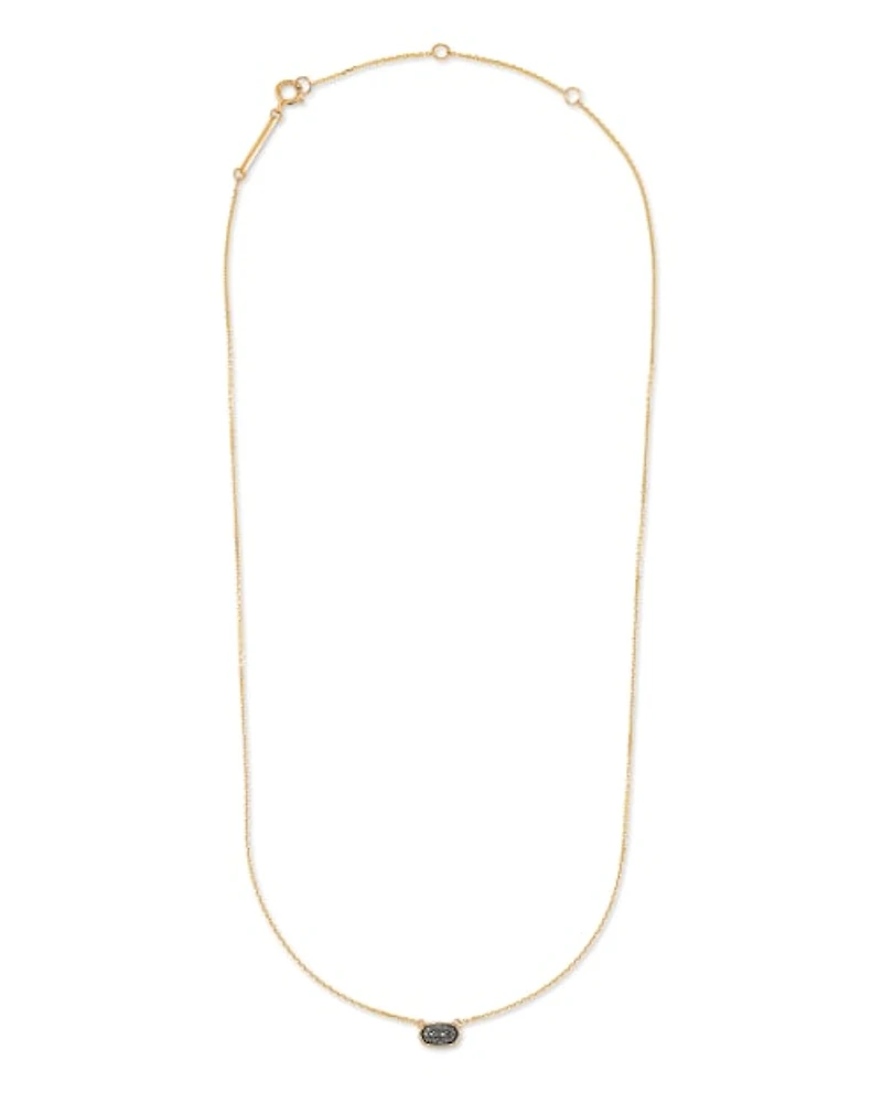 Marisa 14k Yellow Gold Pendant Necklace in Black Diamond