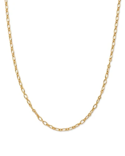 18” Double Link Rolo Chain Necklace 18k Yellow Gold Vermeil