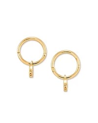 Adanna 18k Yellow Gold Vermeil Huggie Earrings White Topaz