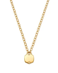 Davis Sterling Silver Chain Necklace in White Diamond