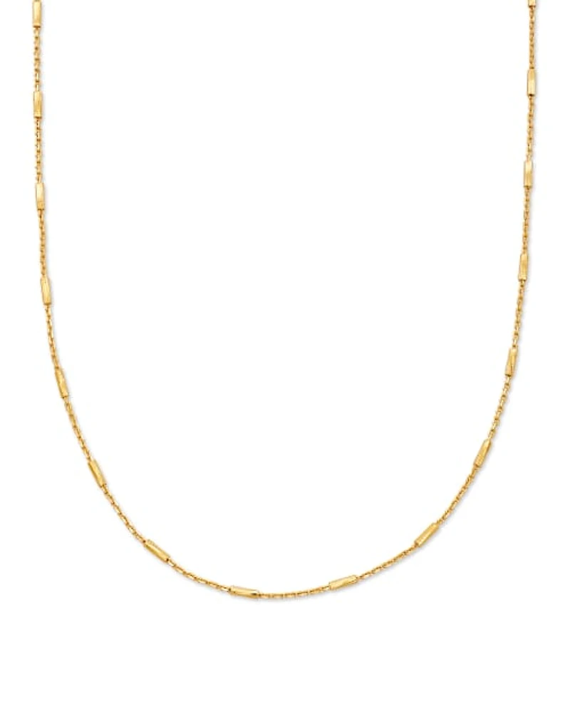 Roll Bar Chain Necklace in Mixed Metal