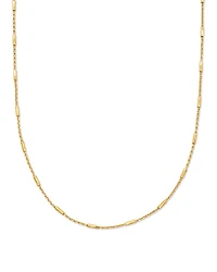 Roll Bar Chain Necklace in Mixed Metal
