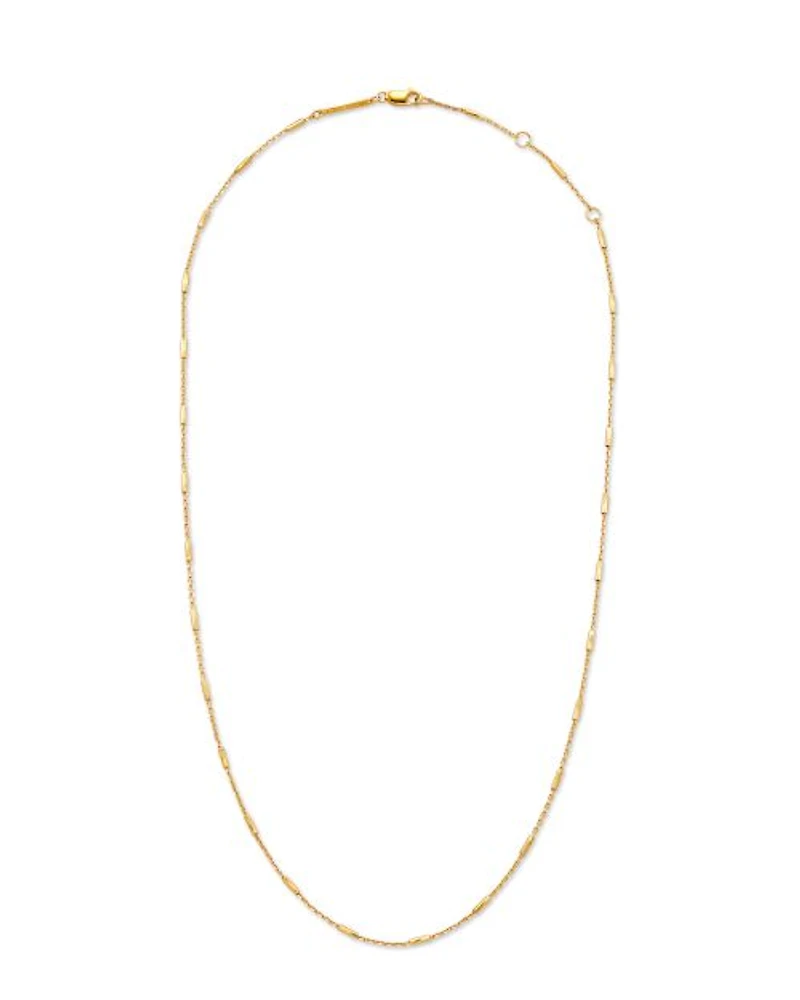 Roll Bar Chain Necklace in Mixed Metal