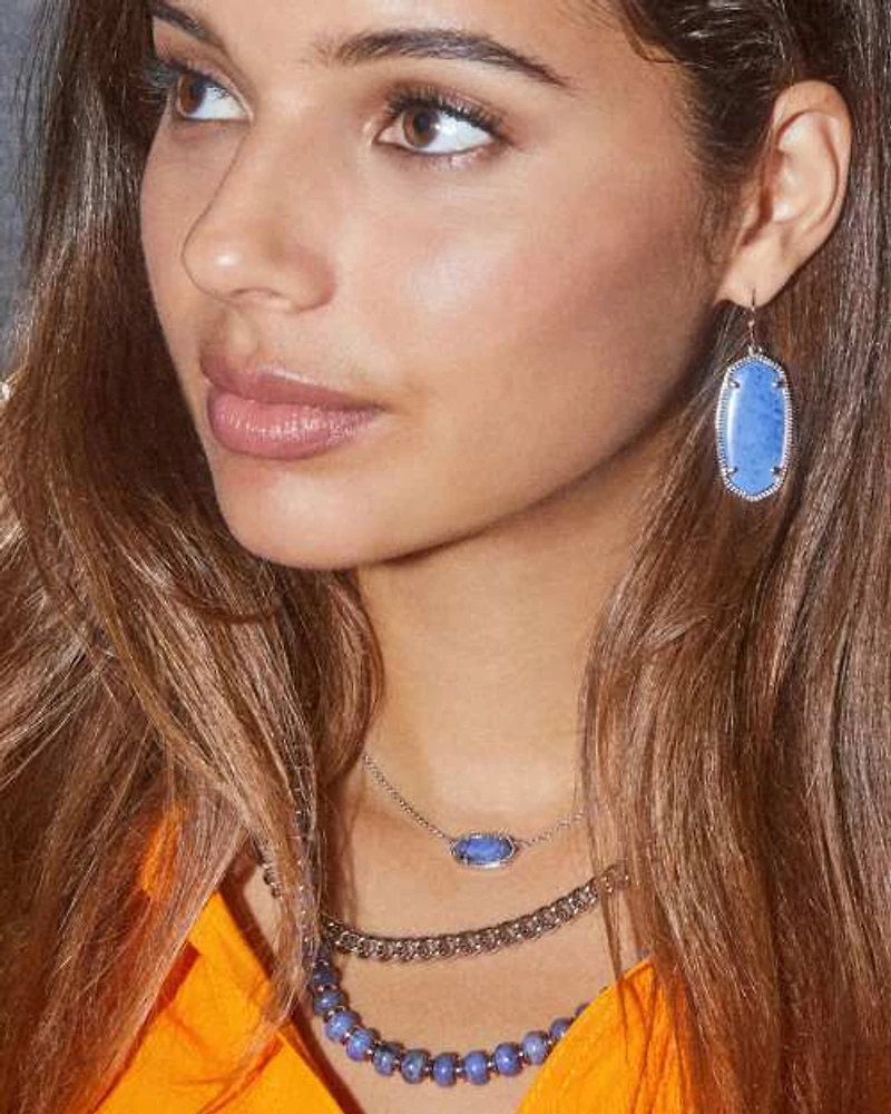 Elisa Silver Pendant Necklace Lilac Abalone