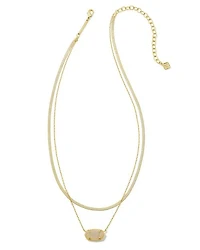 Elisa Herringbone Multi Strand Necklace