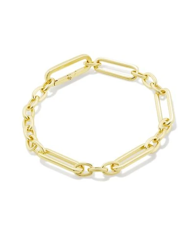 Heather Link and Chain Bracelet Gold