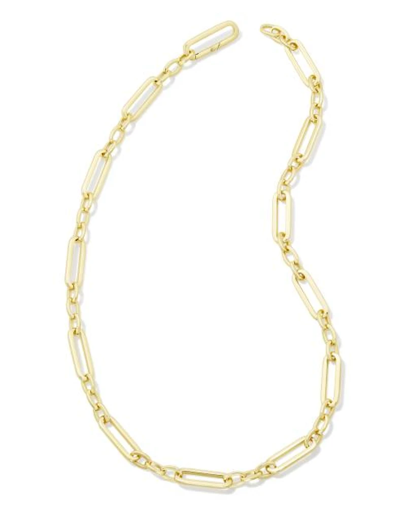 Heather Link and Chain Necklace Silver