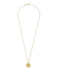 Bright Star 14k Yellow Gold Necklace in White Sapphire