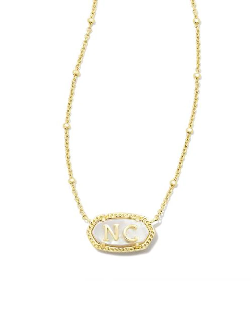 Elisa Gold North Carolina Necklace in Black Agate