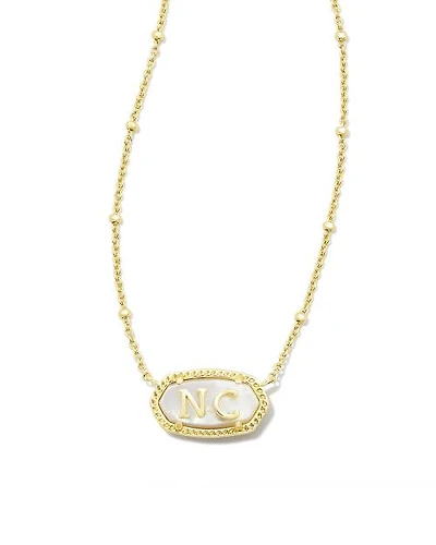 Elisa Gold North Carolina Necklace in Black Agate
