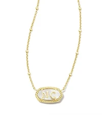 Elisa Gold North Carolina Necklace in Black Agate