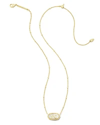 Elisa Gold North Carolina Necklace in Black Agate