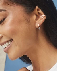 Bobbie 18k Yellow Gold Vermeil Ear Cuff in White Diamond