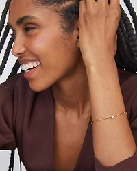 Virginia Sterling Silver Paperclip Bracelet White Topaz