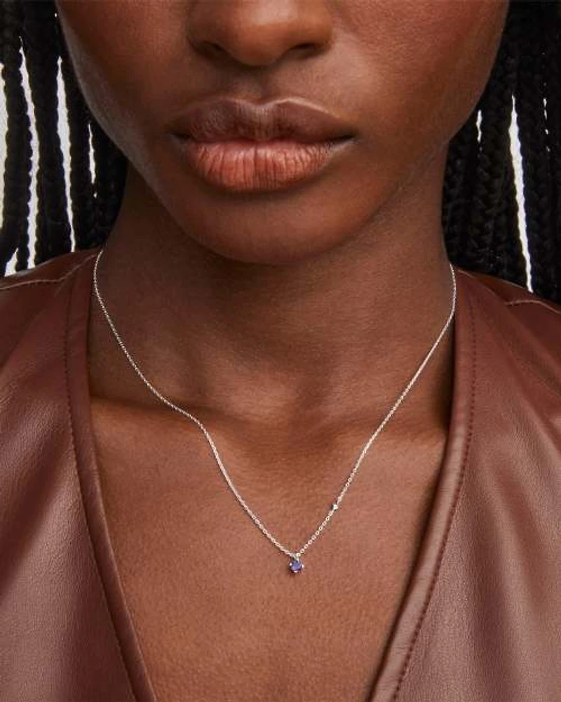 Maisie Sterling Silver Pendant Necklace Amethyst