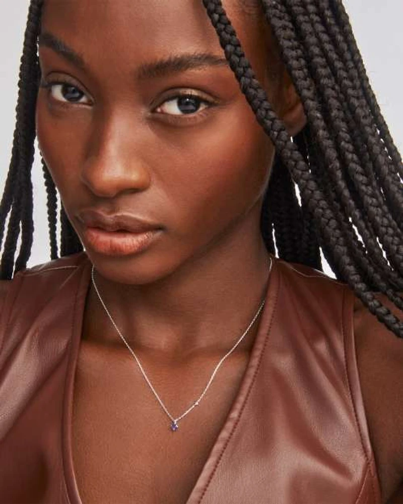 Maisie Sterling Silver Pendant Necklace Amethyst