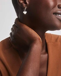 Ari Heart Huggie Earrings Silver