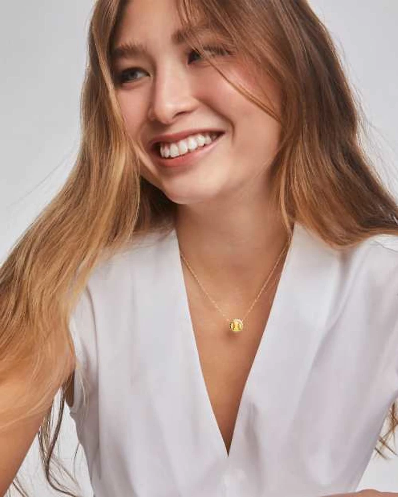 Softball Short Pendant Necklace