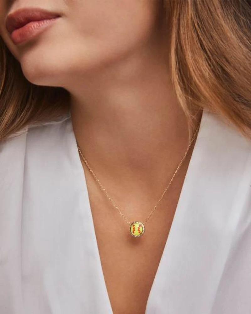 Softball Short Pendant Necklace