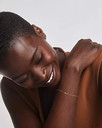 0.12 ct Michelle 14k Yellow Gold Delicate Bracelet in White Diamond